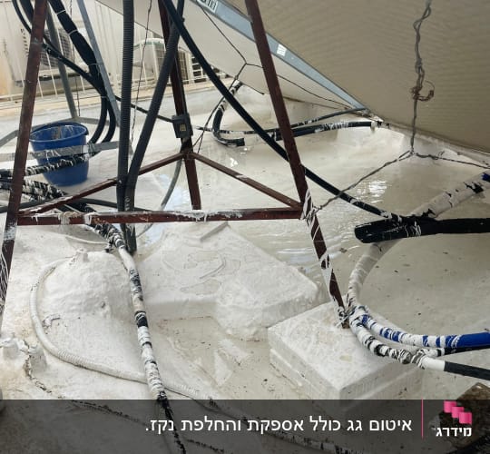 בדיקת הצפה לגג שטוח לאחר ביצוע איטום והלבנה